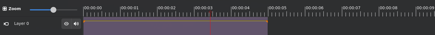 Ruler zoomed to 1 second major intervals