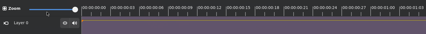 Ruler zoomed to 3 frame major intervals